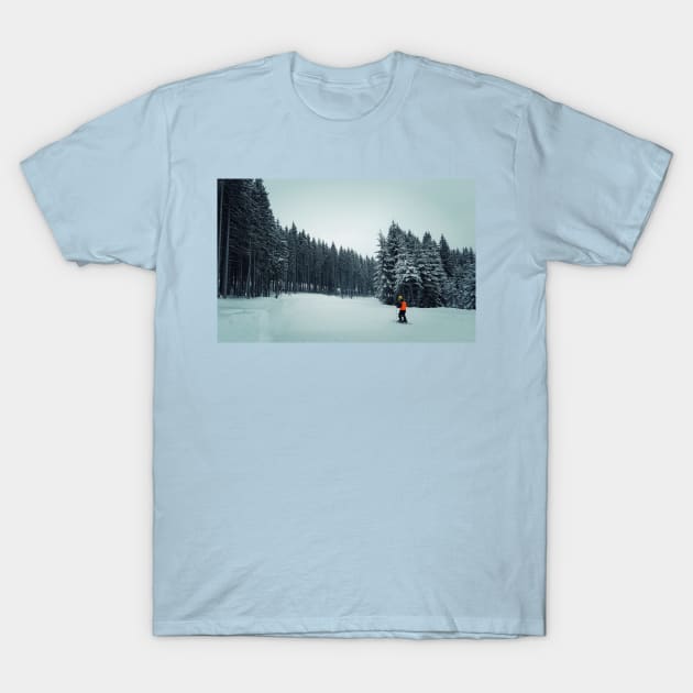 kid ski T-Shirt by psychoshadow